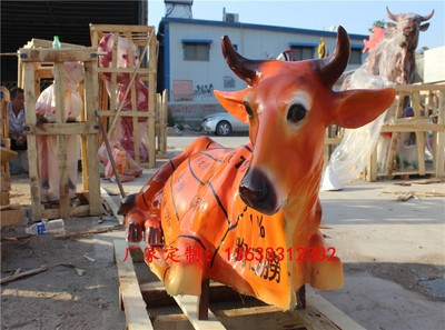 康大雕塑 打造精致玻璃鋼黃牛與家禽雕塑，細節圖片展示工藝之美